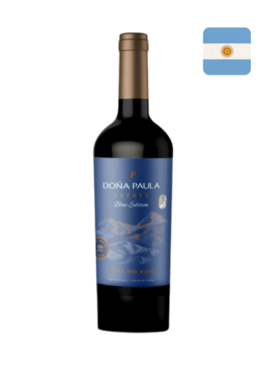 Doña Paula Blue Edition Velvet Red Blend — cardápio do jantar da Pousada Maple em Monte Verde MG